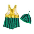 thumbnail image 2 of Styles I Love Baby Toddler Boy Watermelon One-Piece Swimsuit with Hat 2pcs Set Bathing Suit Beach Pool Swimwear (6/5-6 Years), 2 of 8