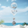 thumbnail image 6 of strola Toys Stainless Steel Wind Spinner, Reflective Bird Deterrent Hanging Ornament, 3D Kinetic Garden Sculpture for Outdoor Patio & Yard Decor, 6 of 6