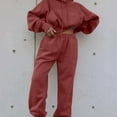 thumbnail image 2 of Women's Two Piece Outfits Top Jacket And Elastic Waistband Pant Women Sweatsuit Tracksuit Sets Sweater Suits Womens Petite Pant Suits Womens Sweatpants Open Bottom Dressy Sweatsuits Women Suites for, 2 of 6