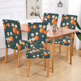thumbnail image 2 of Yayeee 2 Pack Dining Chair Covers Stretch Parson Chairs Slipcovers Seat Protector, Blue Floral Oranges, 2 of 6
