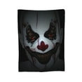 thumbnail image 7 of DouZhe Ultra-Soft Micro Fleece Lightweight Flannel Bed Blanket, Horror Scary Clown Terror Print Cozy Warm Throw Blankets, 60"x50", 7 of 7