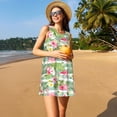 thumbnail image 3 of Disketp Tropical Flamingo para Vestido sin Mangas para Mujeres, Vestidos de Verano para Mujeres, Casual y Holgado para la Playa, 3 of 7