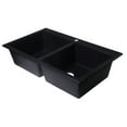 thumbnail image 3 of ALFI brand AB3420DI-BLA Black 34" Drop-In Double Bowl Granite Composite Kitchen Sink, 3 of 11
