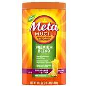 Metamucil Fiber Supplement, Fiber Powder with Stevia for Digestive Health, Orange, 180 Servings