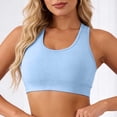 thumbnail image 4 of Arlun High Support Sports Bras for Women No Underwire Comfortable Breathable Racerback Yoga Workout Bra Removable Padding Thin for Running Training Blue S, 4 of 6