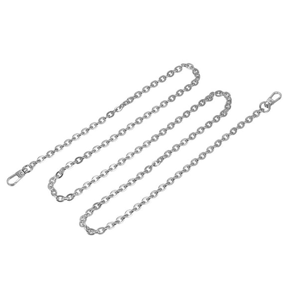 Unique Bargains 47'x0.24' Purse Chain Strap, Purse Handle Shoulder Bag Replacement Strap(Silver)