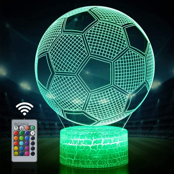 YSITIAN Soccer 3D Lamp Night Light with Remote & Touch Control G1116-356