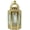 Gold, variant on 10.5" Medium Moroccan Lantern Candle Holder – White Gold with Clear Glass, Metal Decorative Lamp for Indoor/Outdoor Patio or Porch Use, Home Decor, Ramadan, Weddings