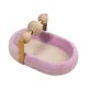 thumbnail image 2 of Cama para gatos con pelota de sisal, accesorios para mascotas, juguetes de entrenamiento, rascador ovalado para gatos. Púrpura, 2 of 9