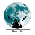thumbnail image 4 of Calcomanía autoadhesiva de Halloween, calcomanía fluorescente, ventana, pared, luna luminosa, decoración de fiesta, cuervo, parca, calabaza Kits de decoración para fiestas Castillo de la luna Inteprter HA007272-07, 4 of 6