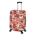 thumbnail image 2 of HELLHERO Heart Patchwork Pattern Bottom Zipper Baggage Covers Polyester Fabric Durable Luggage Cover Anti Pollution Suitcase Cover for Men, 2 of 8