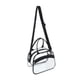 thumbnail image 3 of Bolso de hombro, bolso de mano, correa ajustable, paquete de PVC con bolsillo frontal, bolso transparente cruzado Negro, 3 of 9