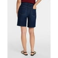 thumbnail image 4 of Time and Tru Women's High Rise Denim Bermuda Shorts, 9" Inseam, Sizes 0-20, 4 of 6
