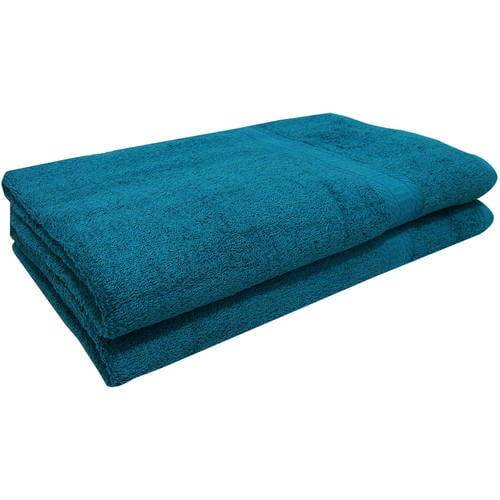 Mainstays Basic Bath Collection 2 Piece Bath Sheet Set, Turquoise