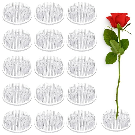 Flower Frog Flower Pins Plastic Floral Frog Floral Arrangement for Plant Decoration Summer Activity Wedding Decoration 16 Pieces Clear