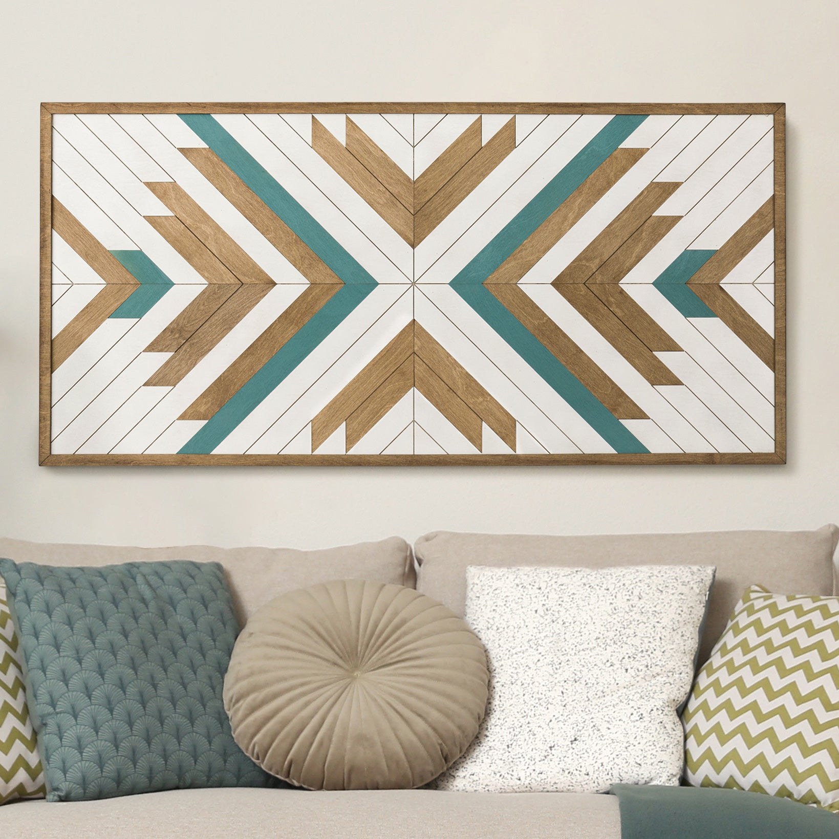 Native Wood Wall Art Large Wooden Wall Decor Panel