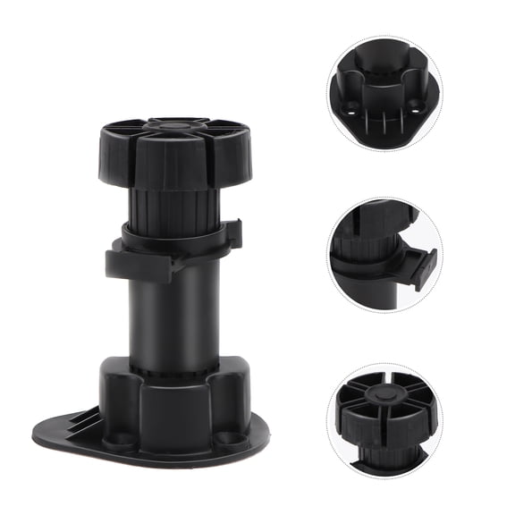 AURARMLET 1 Set 10 Pcs 360° Thread Lock Furniture Legs Black Plastic for Sofas