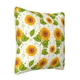 thumbnail image 2 of ZICANCN Elegant Sunflower Yellow Floral Throw Pillow Covers, Bed Couch Sofa Knit Decorative Pillow Covers for Living Room Farmhouse, 26"x26", 2 of 8