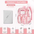 thumbnail image 2 of Mochila transparente Attmu Heavy Duty PVC transparente rosa, 2 of 7