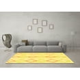 thumbnail image 3 of Ahgly Company Indoor Rectangle Oriental Yellow Modern Area Rugs, 7' x 9', 3 of 4