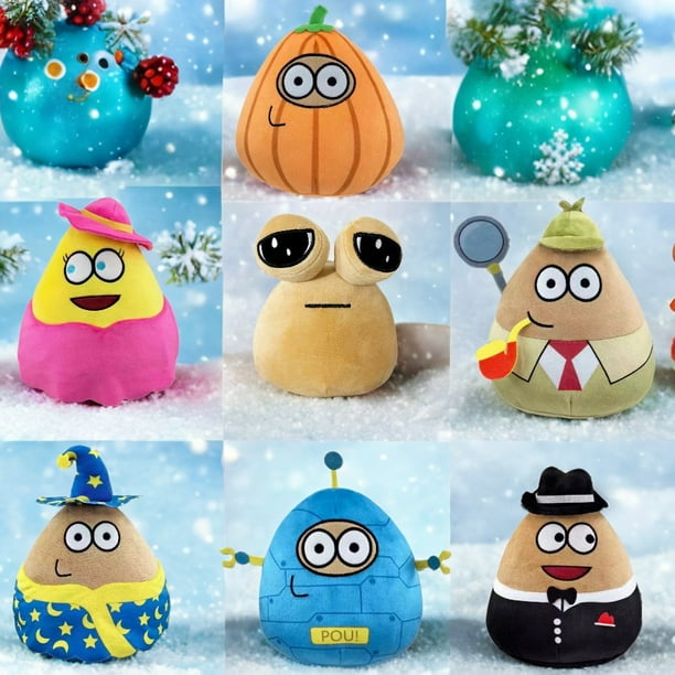 Nuevo caliente mi mascota alienígena bolsa de felpa lindo triángulo periférico cuadrado marrón cara sonriente Linda muñeca para niños regalos de cumpleaños Navidad