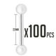 BodyJewelryOnline 100 Paquet de 10G Haltères Perforants - 4 Tailles Disponibles – image 3 sur 5