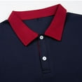 thumbnail image 6 of Mens Polo Shirts Color Block Summer Casual Short Sleeve Comfortable Top Button Collared Slim Fit Mens T-Shirts, 6 of 7
