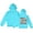 Blue, variant on Girls Casual Long Sleeve Hoodies Cute Oversized Fleece Pocket Sweatshirt Tops(Grey,A)