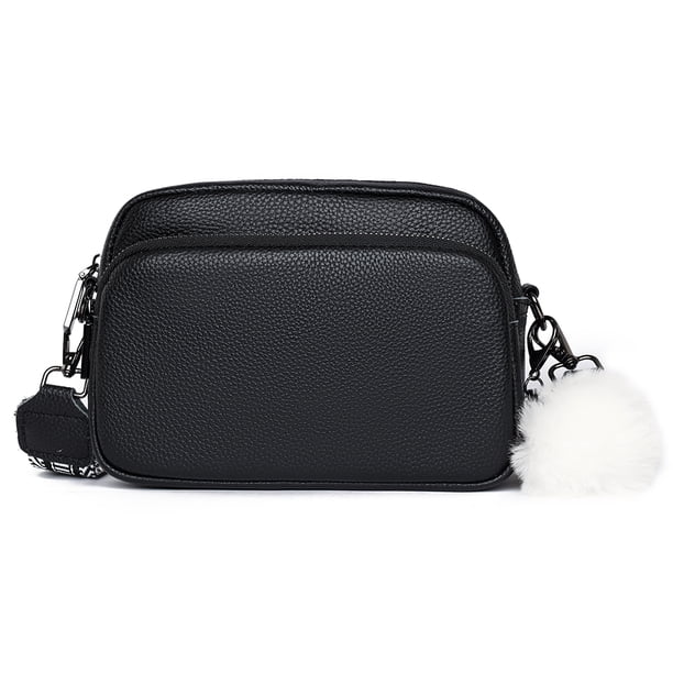 Monedero para Mujer Monedero Piel Auténtica Con (negro)