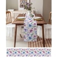 thumbnail image 3 of Spring Flowers Table Runner 108 Inches, Country Watercolor Nature Wild Plants Bed Runner Dresser Scarves Tabletop for Indoor Outdoor Parties/Ceremony/Banquet, 13"x 108", 3 of 8