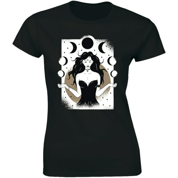 Moon Child Lady Ritual Occult Witch Craft Magical black magic Women T-Shirt