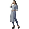 thumbnail image 4 of Moomaya Kurti Imprimée pour Femmes Longueur Genou Tunique Col en V Robe Grande Taille, 4 of 6