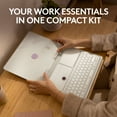 thumbnail image 5 of Logitech Casa Pop Up Desk Work From Home Kit with Laptop Stand, Wireless Keyboard & Touchpad, Bluetooth, USB C Charging, for Laptop/MacBook (10? to 17?) - Windows, macOS, ChromeOS - Nordic Calm, 5 of 11
