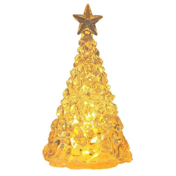 Arbre de Noël Lumineux Décoration Transparente Mini Arbre de Noël Lumineux Lumière de Nuit Joyeux Noël Accessoire Arbre de Noël Lampe de Jambe d'Une Histoire de Noël Lumière de Nuit Chaude Cuisine Nuit