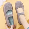 thumbnail image 5 of Widestep Shoes for Women, Mary Jane Sneakers for Women, Women Premium Round Toe Slip On Casual Flats Soft Sole Comfort Walking Footwear Lightweight Non Slip Daily Shoes, Light Brown 7, 5 of 6