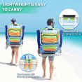 thumbnail image 5 of Waleaf Folding Beach Chair with Cup Holder and Storage Bag -Set of 2, Aluminum Stripes, 5 of 8