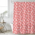 thumbnail image 3 of Pink Flowers Bathroom Shower Curtains with 12 Hooks Polyester Waterproof Shower Curtain for Stalls and Bathtubs Farmhouse Rustic Botanical Floral Pattern Decorative Bathroom Curtain 72x78 Inches, 3 of 6