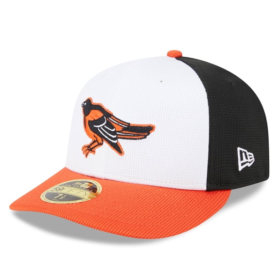 Men's New Era White Baltimore Orioles 2025 Batting Practice Low Profile 59FIFTY Fitted Hat