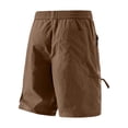 thumbnail image 4 of Hurxie Men's Lightweight Cargo Shorts with Drawstring,Comfy Casual Outdoor Shorts for Hiking Gym Workout Coffee,M, 4 of 7