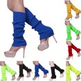 thumbnail image 2 of Ribbed Leg Warmers for Women, 80s 90s Style Blue, 2 of 2