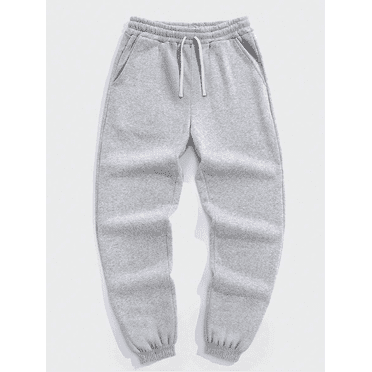 Men's regular solid color drawstring waist sweatpants, all year round casual pocket design pants, men's daily wear trousers, comfortable pants