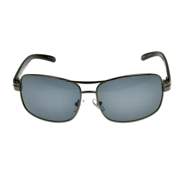 Foster Grant Men's Gunmetal Polarized Navigator Sunglasses FF08