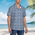 thumbnail image 3 of Honeii Cute Whale Print Men’s Hawaiian Shirt,Classic Button-Down Short Sleeve Shirt, for Beach, Vacation, and Outdoor Activities,Small, 3 of 6
