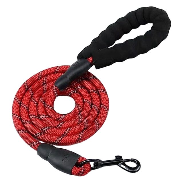 Correa para perros con cómodo mango acolchado e hilos altamente reflectantes para perros pequeños, medianos y grandes
