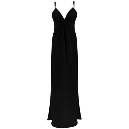 

Stella Mccartney Satin Slip Dress With Cut Out Ring Detail
