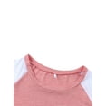 thumbnail image 5 of KOMOO Women Sweatshirt Summer Stripe Patterns Round Neck Short Sleeve T-Shirt Loose Tops Plus Size, 5 of 6