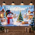 thumbnail image 2 of Snowman Theme Let it Snow Banner Christmas Christmas Banner Let it Snow Design Snow Scene Pattern Snowman Banner for Christmas Party Winter Decoration Home Gathering, 2 of 9