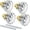 Gold-Simple, variant on Chrome Simple Fluted Glass Mortise Style Door Knobs, 2 Set