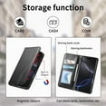 thumbnail image 5 of Allytechgroup Wallet Case for Apple iPhone 15 Pro Max, Rugged TPU Faux Leather Flip Cover with Shock-Absorbent Protection, Card & Cash Slots, Stand Holder, Anti-Scratch Wrist Strap Design, Black, 5 of 12
