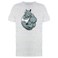 thumbnail image 1 of Grey Rhino Flexing T-Shirt Men -Image by Shutterstock, Male Medium, 1 of 2